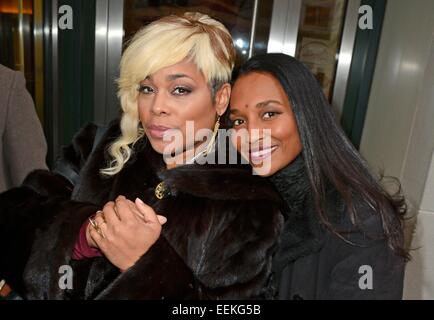 New York, NY, USA. 19. Januar 2015. TLC: T-Boz, Tionne Watkins und Chili, Rozonda Thomas unterwegs für Promi-Schnappschüsse - Mo, New York, NY 19. Januar 2015. © Derek Sturm/Everett Collection/Alamy Live-Nachrichten Stockfoto