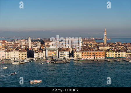 Castello, von San Giorgio Maggiore Campanile gesehen Stockfoto