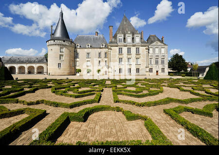 Schloss von Azay le Ferron, Indre-et-Loire, Loire-Tal, Centre, Frankreich Stockfoto