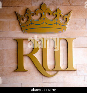 König Richard III-Schild am Eingang des The Visitor Centre in Leicester City Stockfoto