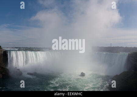 Horseshoe Falls mit Mädchen des Nebels von der kanadischen Seite aus gesehen Stockfoto