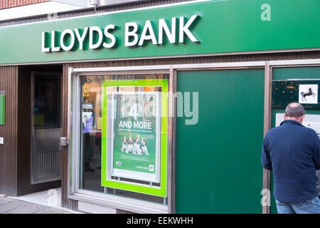 Lloyds Bank-Filiale in Belper, Derbyshire, England Stockfoto