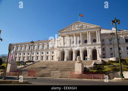 Lissabon, PORTUGAL - 11. Januar 2015: das äußere des Sao Bento Palace am 11. Januar 2015 Lissabon, Portugal. Der Palast Stockfoto