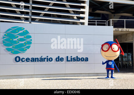 Lissabon, PORTUGAL - 12. Januar 2015: das äußere des Aquariums am 12. Januar 2015 in Lissabon Lissabon, Portugal. Die l Stockfoto