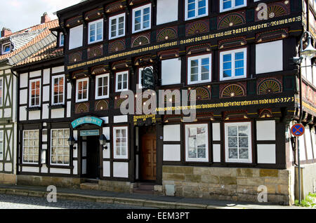 "Zur Börse", im Stil der Renaissance Fachwerkhaus, 1573, Goslar, Niedersachsen, Deutschland Stockfoto