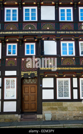 "Zur Börse", im Stil der Renaissance Fachwerkhaus, 1573, Goslar, Niedersachsen, Deutschland Stockfoto