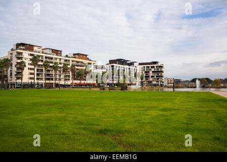 Port-Marianne städtische Wohnsiedlung, Montpellier, Frankreich Stockfoto