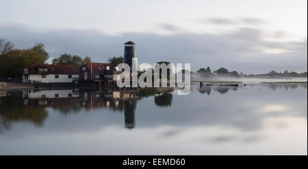 Ein Blick auf Langstone Mill. Stockfoto