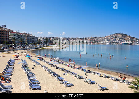 Strand in Kusadasi, Aydin Provinz, Türkei. Stockfoto