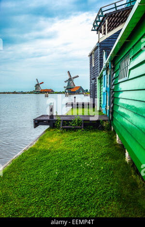 Amsterdam, Waterland Bezirk, Zaandam, den berühmten Gegend der Mühlen Stockfoto