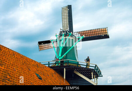 Amsterdam, Waterland Bezirk, Zaandam, den berühmten Gegend der Mühlen Stockfoto