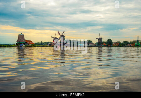 Amsterdam, Waterland Bezirk, Zaandam, den berühmten Gegend der Mühlen Stockfoto