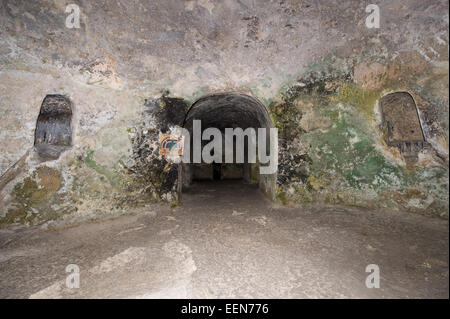 Eingang in den großen kreisförmigen Zentraltresor aus der "die Gräber der Propheten auf dem Ölberg Stockfoto