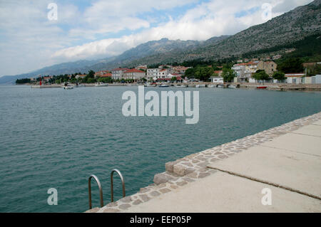 Ansicht der Küste Nationalpark Paklenica in Kroatien von Starigrad Stockfoto