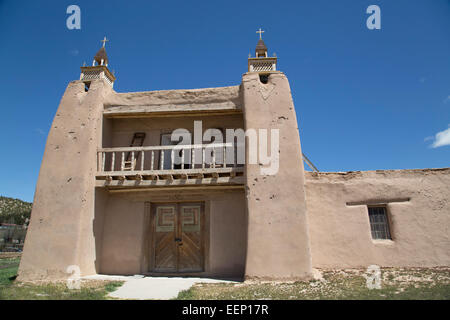 San Jose de Gracia katholische Kirche (erbaut im Jahre 1760), Las Trampas, New Mexico, USA Stockfoto