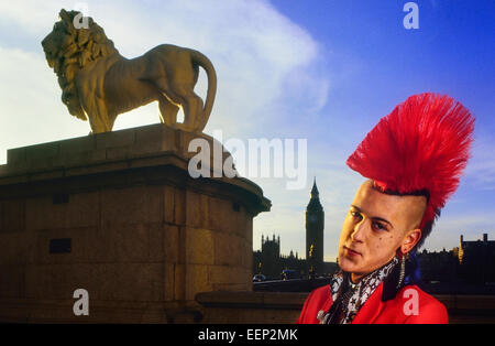 Punk Rocker Matt Belgrano, "der Herr Punk'. London, England, UK, ca. 1980 Stockfoto