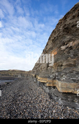 Klippen am Kimmeridge Bay Dorset Winter 2015 Stockfoto