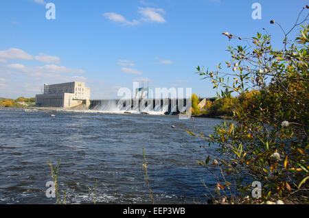 Sieben Schwestern Damm, Kraftwerk, in Manitoba, Kanada Stockfoto