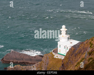 Das 1874 Hartland Point Lighthouse Nord-Devon England UK Europa Stockfoto