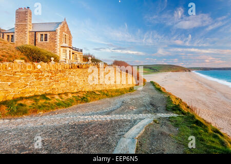 Coastpath nähert sich Loe Bar in der Nähe von Helston England UK Europe Stockfoto