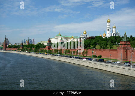 Blick auf den Kreml und Stadtbild, Moskau, Russland Stockfoto