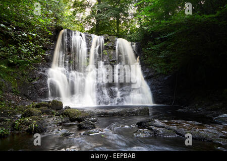 Ess-Na-Crub Wasserfall im Glenariff Grafschaft Antrim Irland Stockfoto