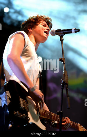 BARCELONA - 23 Mai: The Vamps (britische pop-Rockband) beim Primavera Pop Festival von Los 40 Principales. Stockfoto