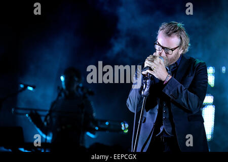 BARCELONA - 30 Mai: The National (US-amerikanische Indie-Rock-Band) im Konzert beim Festival Heineken Primavera Sound 2014 (PS14). Stockfoto