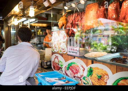 Straße Essensstände auf Orchard Road, Singapur. Stockfoto