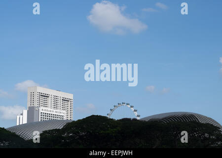 Singapore Flyer. Singapur Flieger. Große Riesenrad in Singapur. Stockfoto