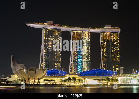 Marina Bay Sands Hotel und Casino, Singapur. Stockfoto