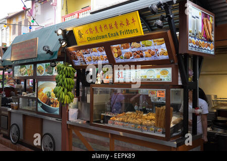 Singapur Chinatown Straße Garküche. Stockfoto