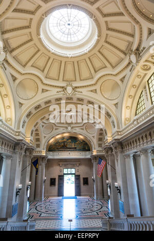 Maryland, Annapolis, United States Naval Academy, Bancroft Hall Rotunde Stockfoto