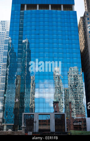 Chicago, klassischen und modernen Gebäuden, Reflexionen Stockfoto