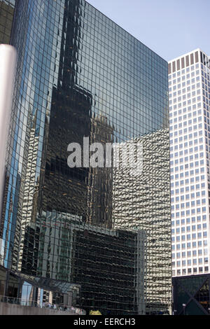 Chicago, klassischen und modernen Gebäuden, Reflexionen Stockfoto