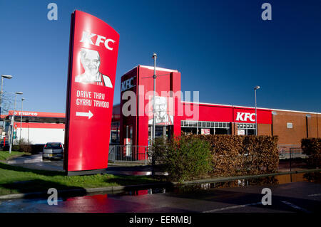 KFC-Fast-Food-Outlet, Cardiff, Wales. Stockfoto