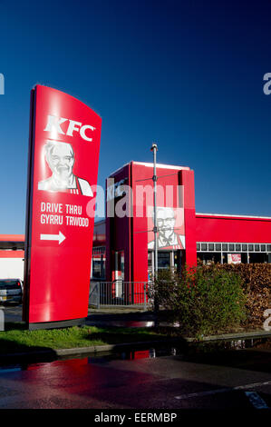 KFC-Fast-Food-Outlet, Cardiff, Wales. Stockfoto