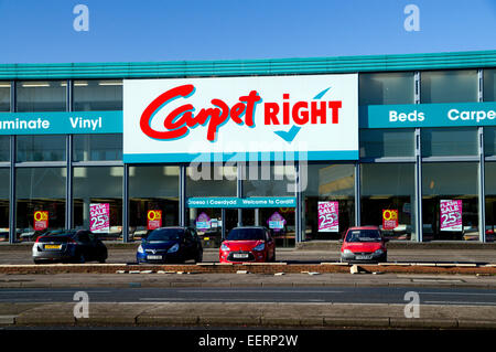 Teppich richtig laden, Newport Road, Cardiff, Wales, UK. Stockfoto