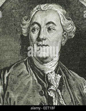 Jacques Necker (1732-1804). Französischer Staatsmann und Finance Minister von König Louis XVI von Frankreich. Porträt. Kupferstich, 1903. Stockfoto