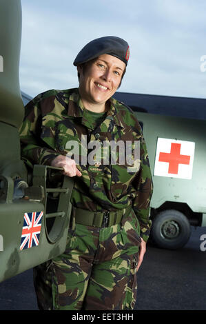 Klinischen Krankenschwester Jo Potter, Cardiff (Wales UK), die erste gewann, jemals Glover Preis für militärische Reservist des Jahres. Stockfoto