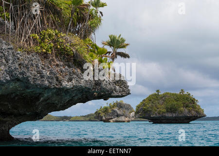 Fidschi, südlichen Lau-Gruppe, Insel Fulanga. Malerische Lagune befindet sich im Vulkankrater. Stockfoto