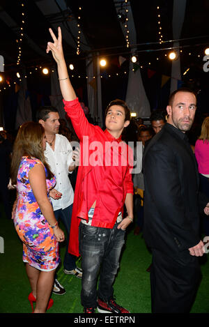 Premios Juventud 2014 im BankUnited Center - Ankünfte mit: Austin Mahone Where: Coral Gables, Florida, Vereinigte Staaten, wann: 18. Juli 2014 Stockfoto