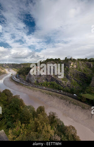 Blick vom Clifton Suspension Bridge in Bristol Stockfoto