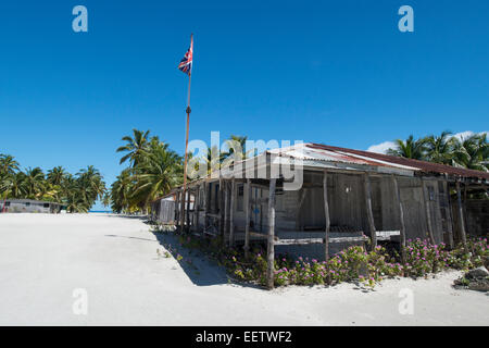 Cook-Inseln. Palmerston Insel. Aktuelle Bevölkerung von 62 Menschen, die die Insel zu besitzen. Stockfoto