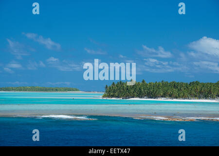 Cook-Inseln. Palmerston Island, einem klassischen Atoll wurde 1774 von Captain Cook entdeckt. Stockfoto