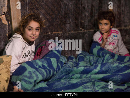 Yezedi Flüchtlingskinder aus dem Sindschar, Duhok, Kurdistan, Irak Stockfoto