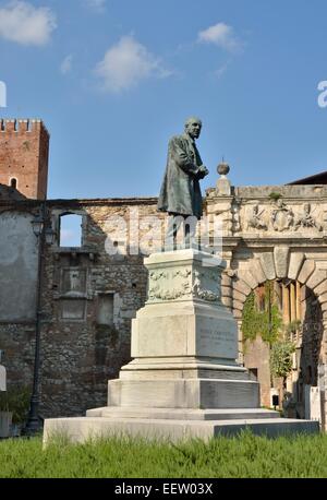 Denkmal in Square Matteotti, Vicenza, Italien. Stockfoto