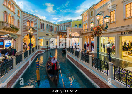 Grand Canal Shoppes im Venetian Resort Hotel and Casino, Las Vegas, Nevada, USA Stockfoto