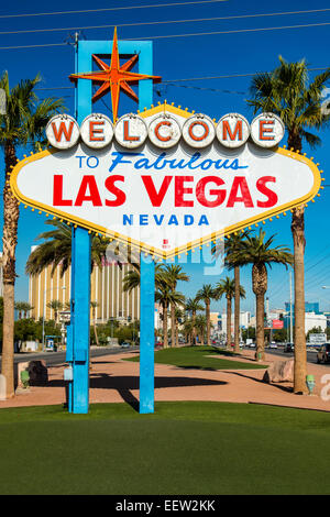 Willkommen Sie bei Fabulous Las Vegas Sign, Las Vegas, Nevada, USA Stockfoto