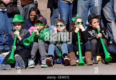 New Haven CT USA Szenen aus der jährlichen New Haven St. Patricks Parade. Stockfoto